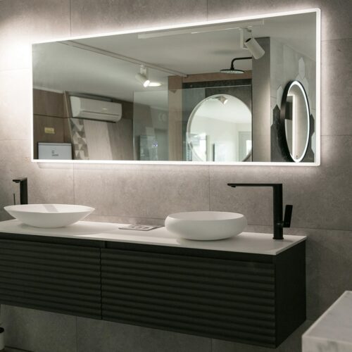 ARUVO™ BRILLANCE Mirror w/ Acrylic Frame Diffused LED Light & Demister 1800mm | ARLED1800