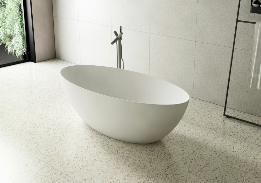 ARUVO™ SKYLAR Composite Stone Freestanding Bath L1700mm - Image 2