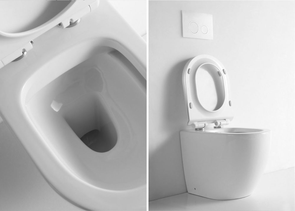 ARUVO™ In-Wall Floor Mount Rimless Flo Toilet | Made in Italy Valsir Tropea S Cistern - Image 2
