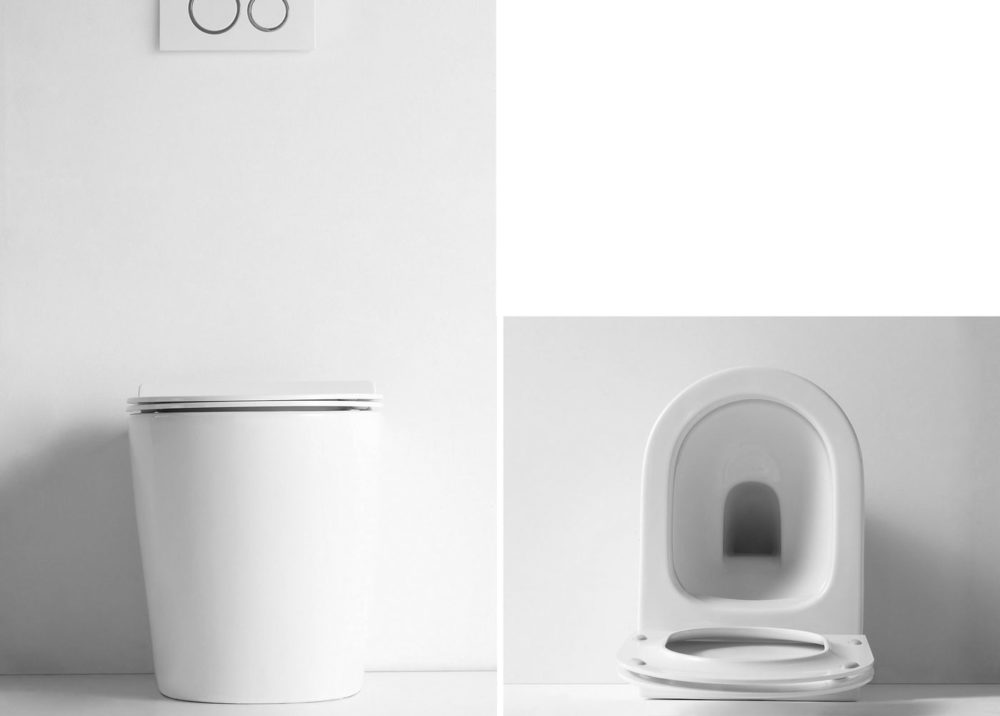 ARUVO™ In-Wall Floor Mount Rimless Rosso Toilet | Made in Italy Valsir Tropea S Cistern - Image 2