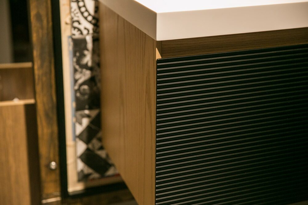 ARUVO™ BECA Collection Plywood Vanity Matte Black & Oak W900mm | Basin Options - Image 6