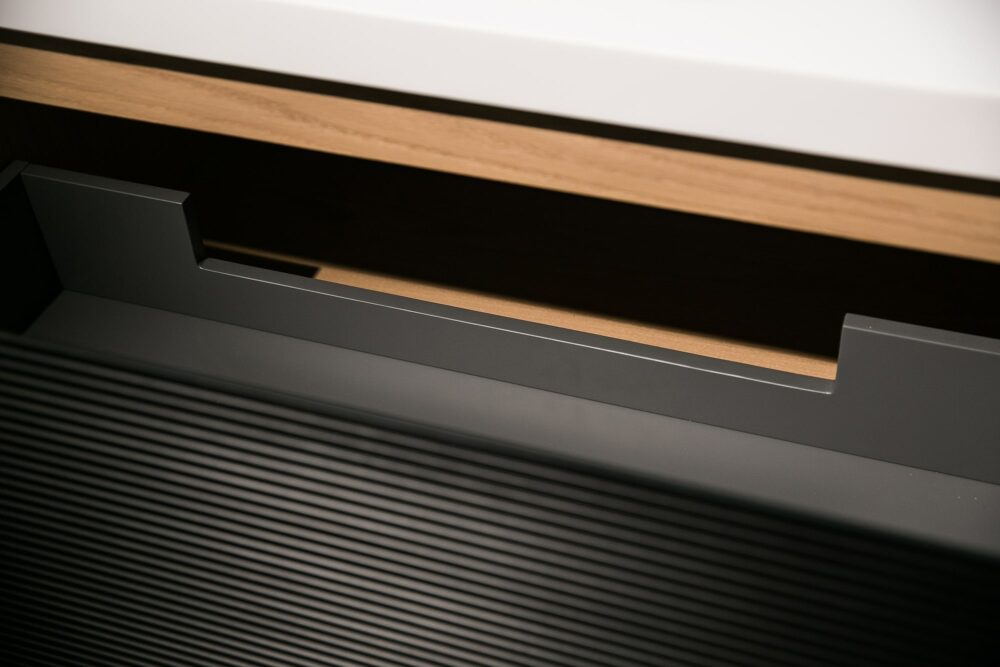 ARUVO™ BECA Collection Plywood Vanity Matte Black & Oak W1800mm | Basin Options - Image 6
