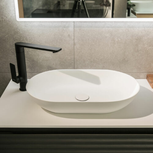 ARUVO™ MARCO Composite Stone Countertop Basin | Colour Options - Matte White