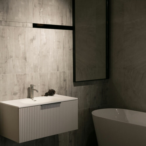 ARUVO™ ROMEO Collection Plywood Vanity Light Grey W900mm | Basin Options