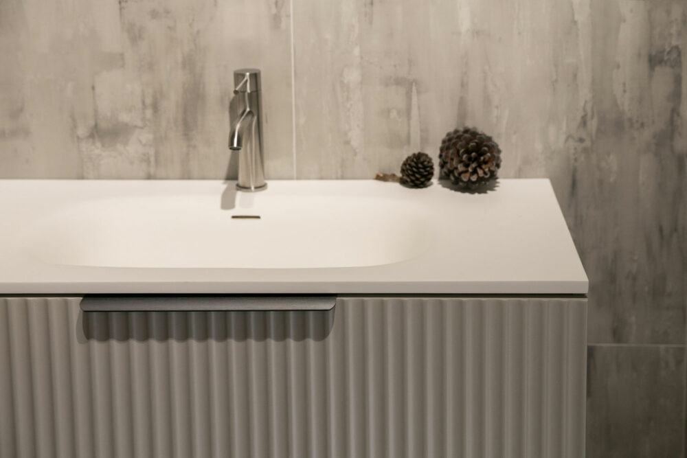 ARUVO™ ROMEO Collection Plywood Vanity Light Grey W900mm | Basin Options - Image 3