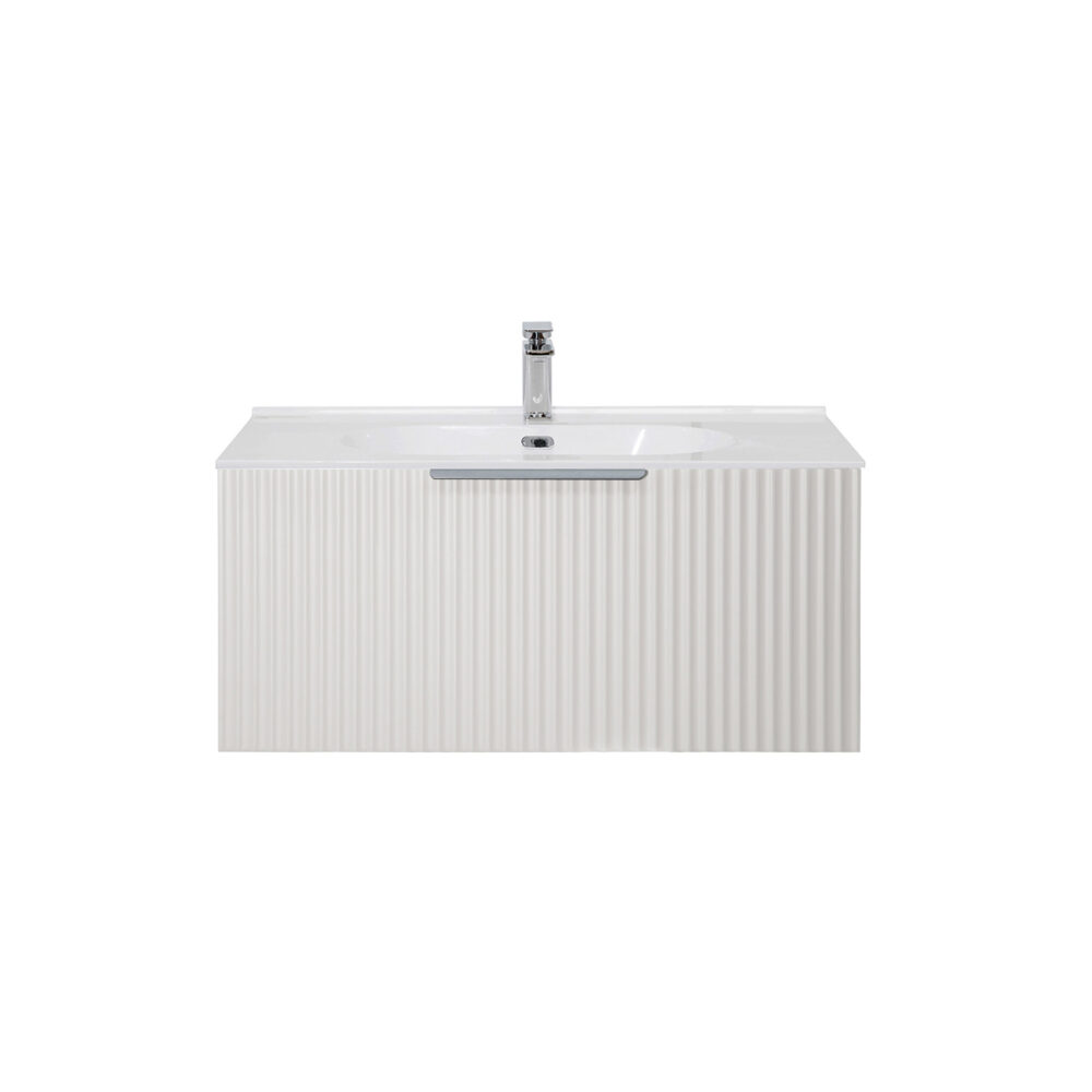 ARUVO™ ROMEO Collection Plywood Vanity Light Grey W900mm | Basin Options - Image 5