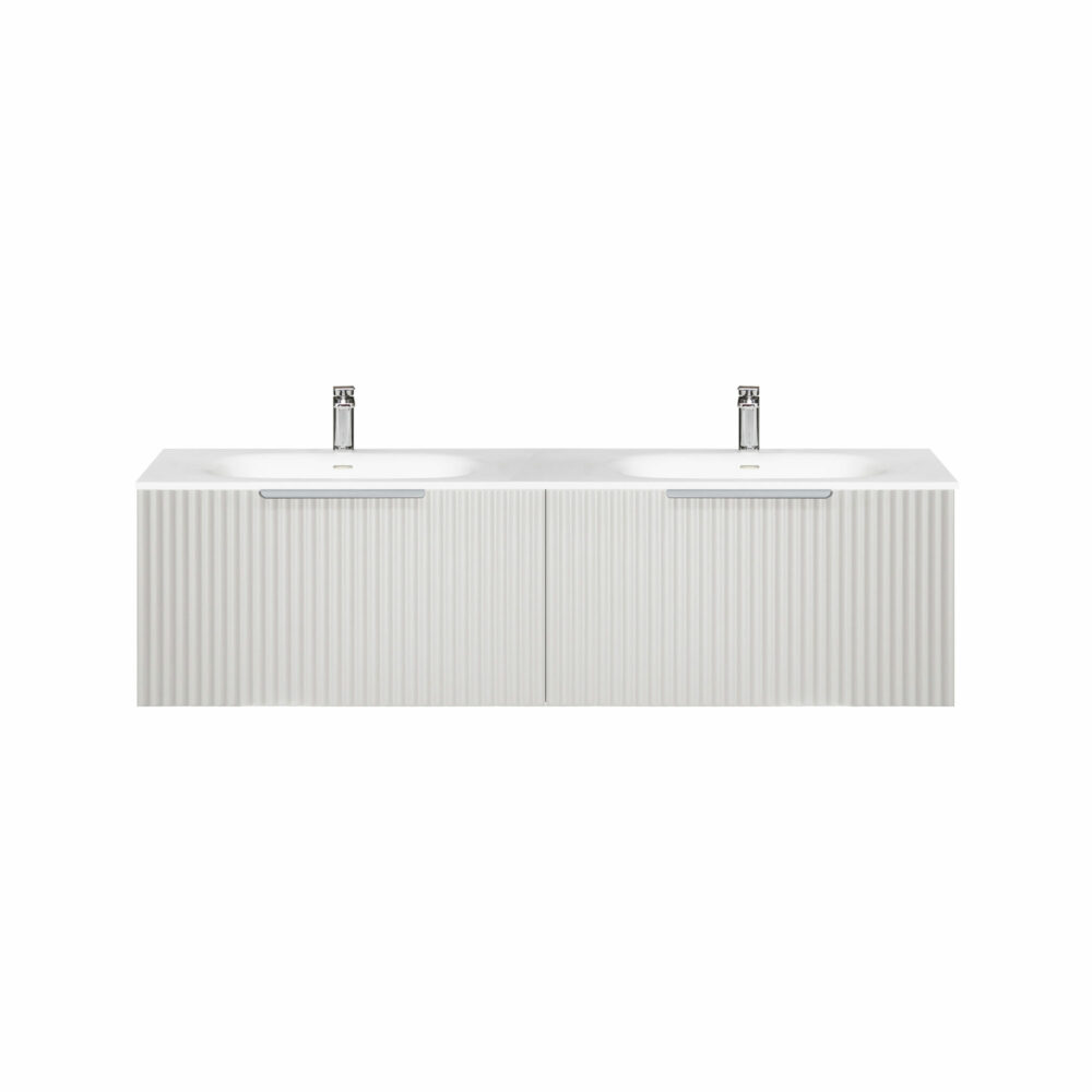 ARUVO™ ROMEO Collection Plywood Vanity Light Grey W1500mm | Basin Options - Image 6