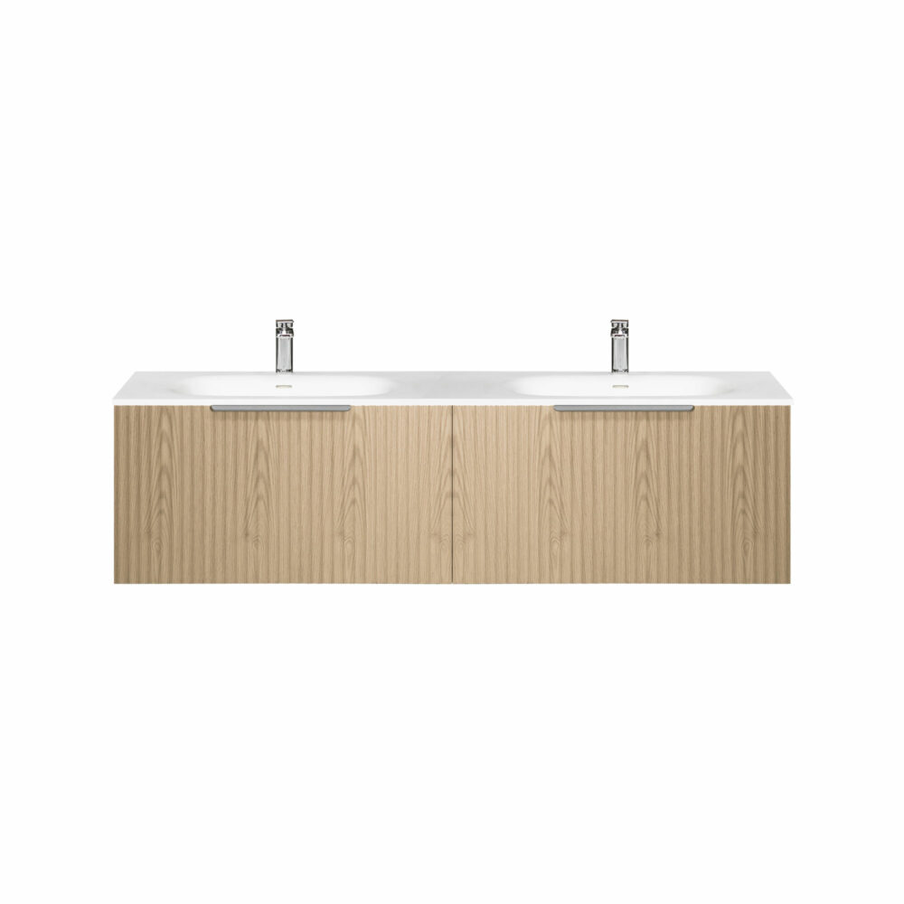 ARUVO™ ROMEO Collection Plywood Vanity Natural Oak W1500mm | Basin Options - Image 11