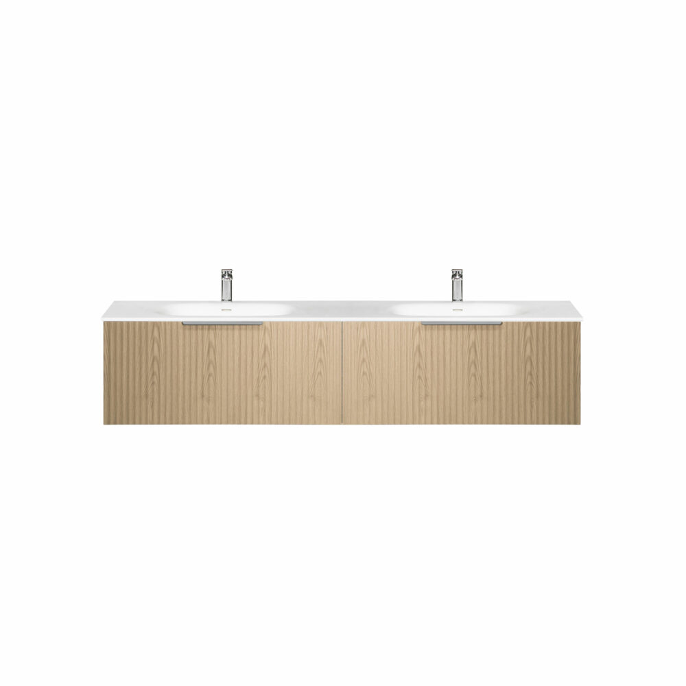 ARUVO™ ROMEO Collection Plywood Vanity Natural Oak W1800mm | Basin Options - Image 6