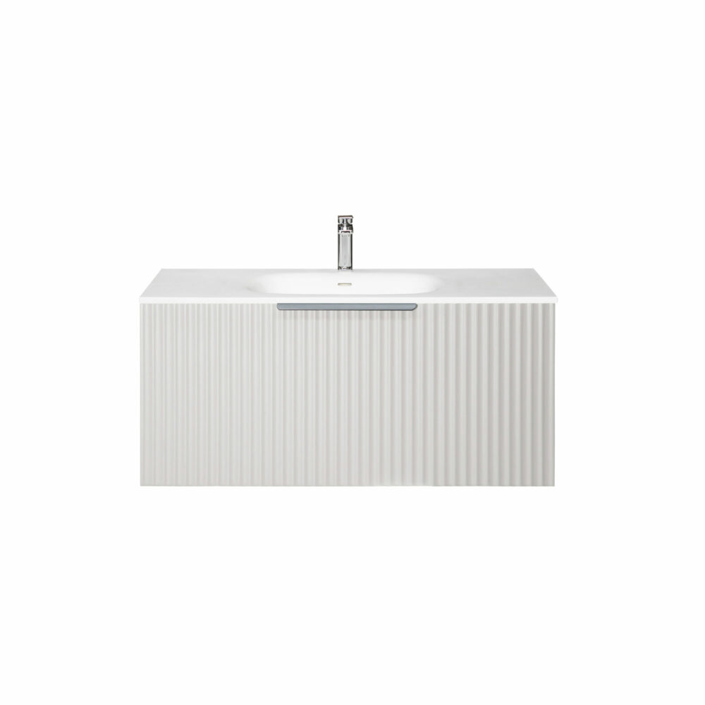 ARUVO™ ROMEO Collection Plywood Vanity Light Grey W900mm | Basin Options - Image 6
