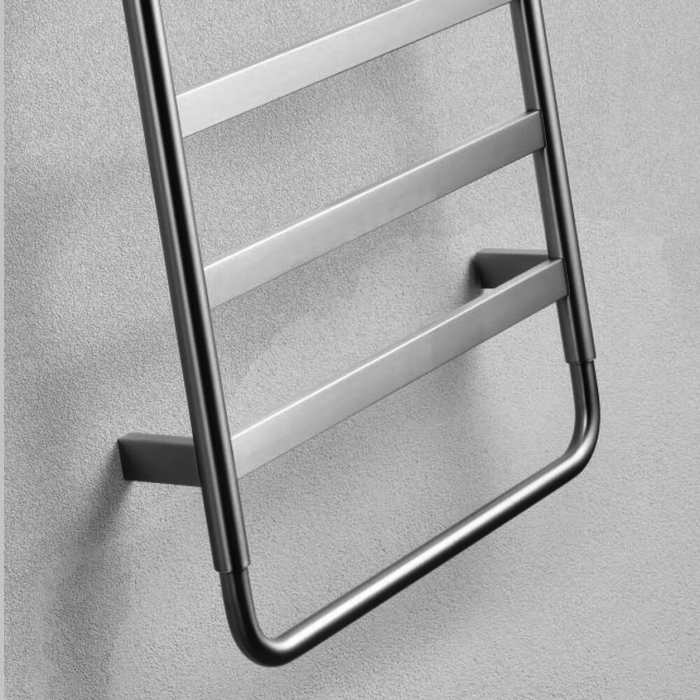 ARUVO™ KINGSLEY Innovative Heated Towel Rail 5 Bar with Timer and Temperature Setting | Finish Options - Image 4