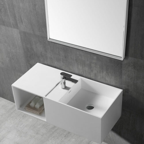 ARUVO™ GIOVANNI Composite Stone Wall-mounted Basin | Left/Right Options