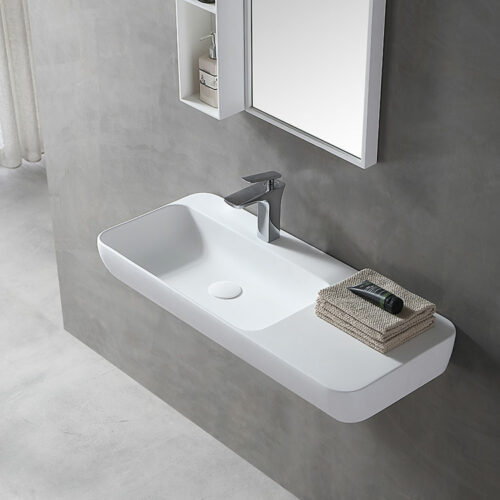 ARUVO™ NICOLO Composite Stone Wall-mounted Basin | Size Options