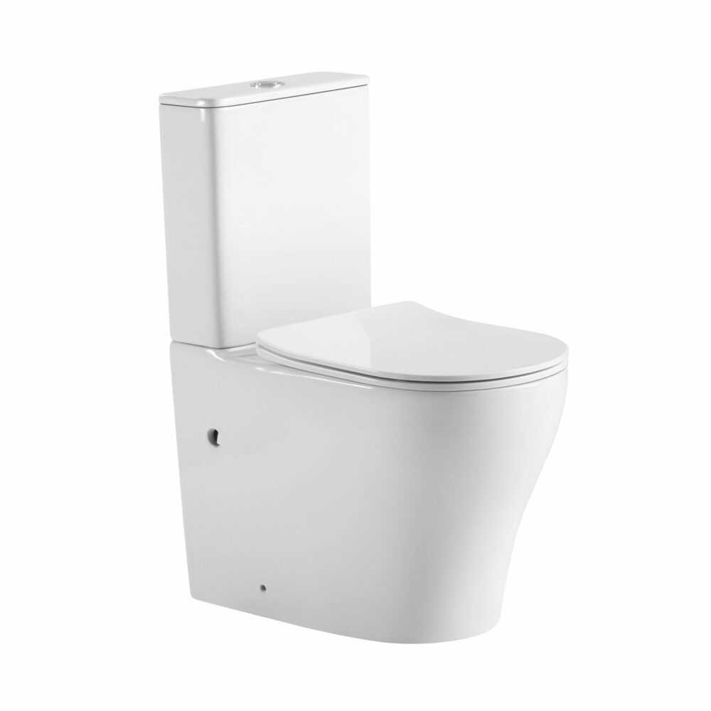 ARUVO™ VortekCLEAN® Rimfree Duron T1 BTW Toilet Suite | Gloss White - Image 2