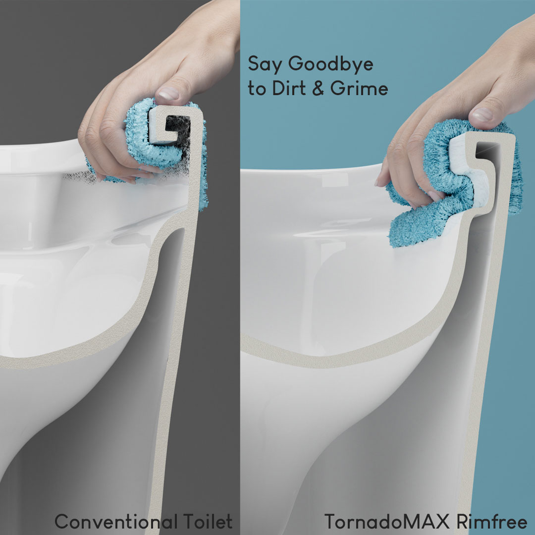 ARUVO VortekCLEAN Duron T1 Rimfree Toilet Suite Toptile Bathrooms