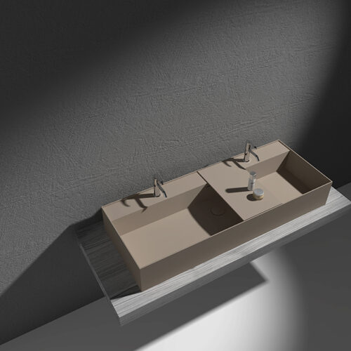 ARUVO™ ARIA Composite Stone Countertop Basin | W1200mm Champagne