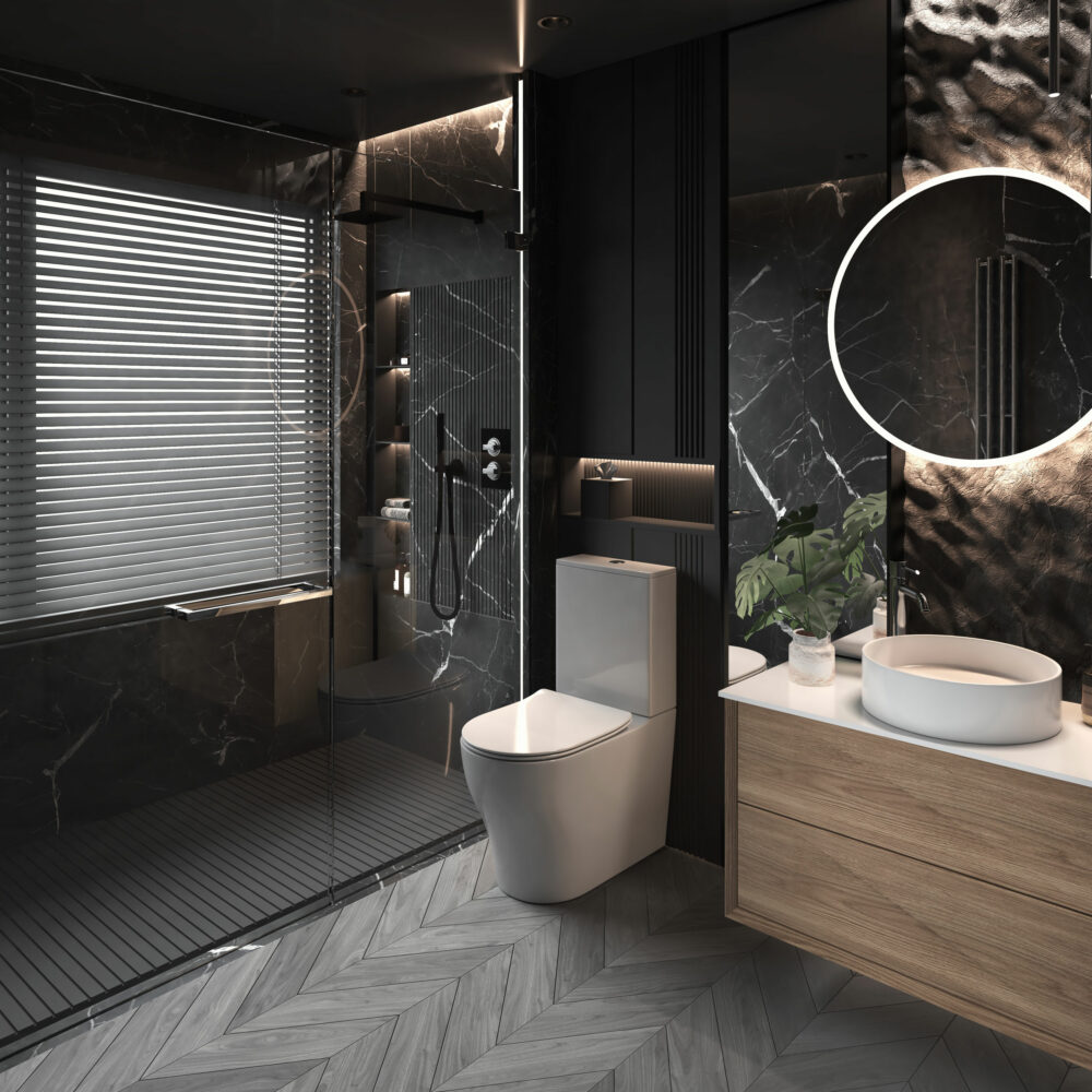 ARUVO™ BEVALE Collection Plywood Vanity W900mm | Colour & Basin Options - Image 2