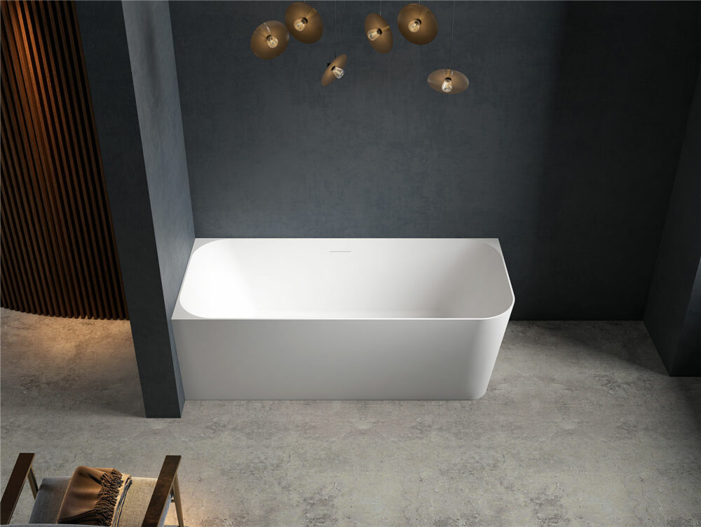 ARUVO™ SKAGEN Back to Corner Acrylic Freestanding Bath | Finish Options