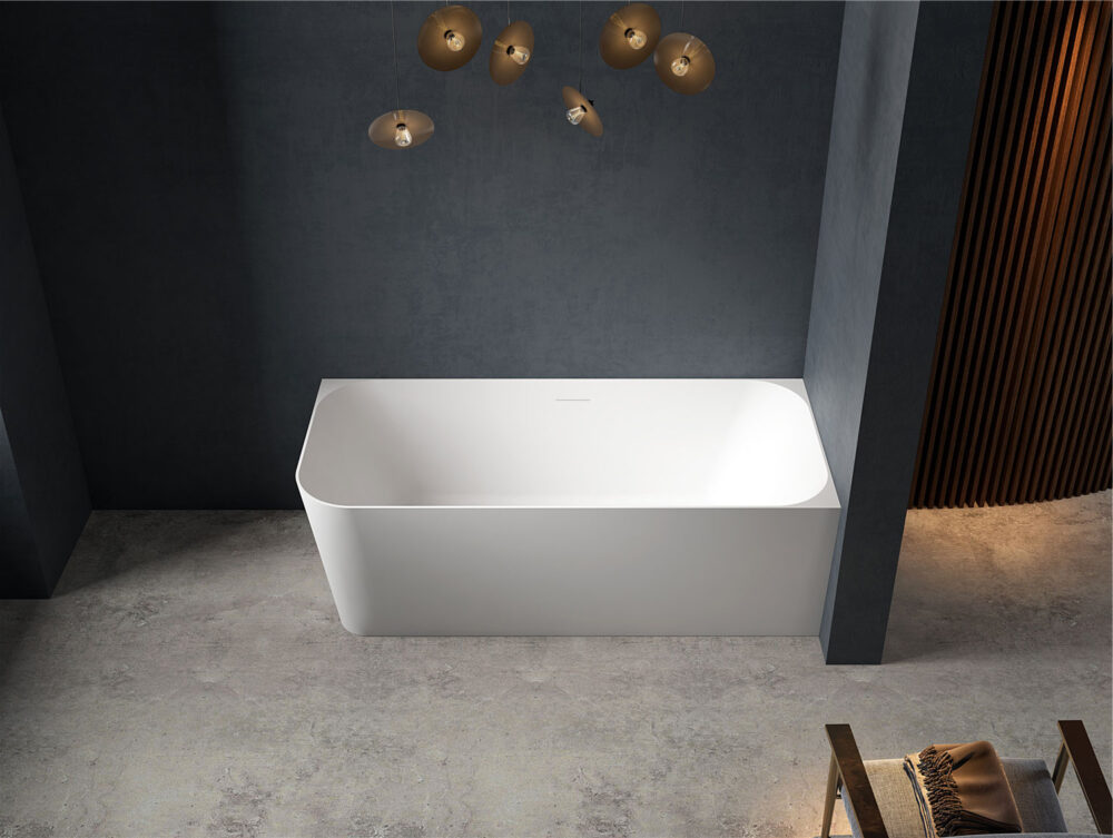 ARUVO™ SKAGEN Back to Corner Acrylic Freestanding Bath | Finish Options - Image 4