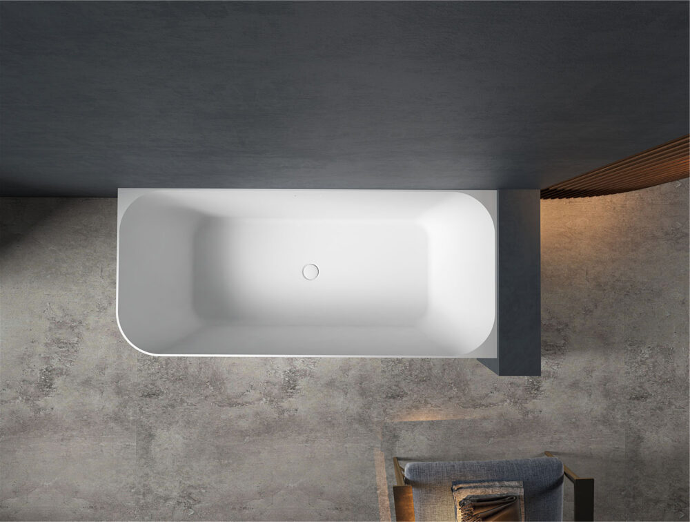 ARUVO™ SKAGEN Back to Corner Acrylic Freestanding Bath | Finish Options - Image 5