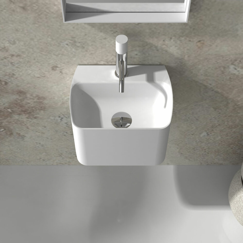 ARUVO™ ENKØ Composite Stone Wall-mounted Basin - Image 3