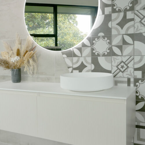 ARUVO™ BECA Collection Plywood Vanity Powder White W1500mm | Basin Options