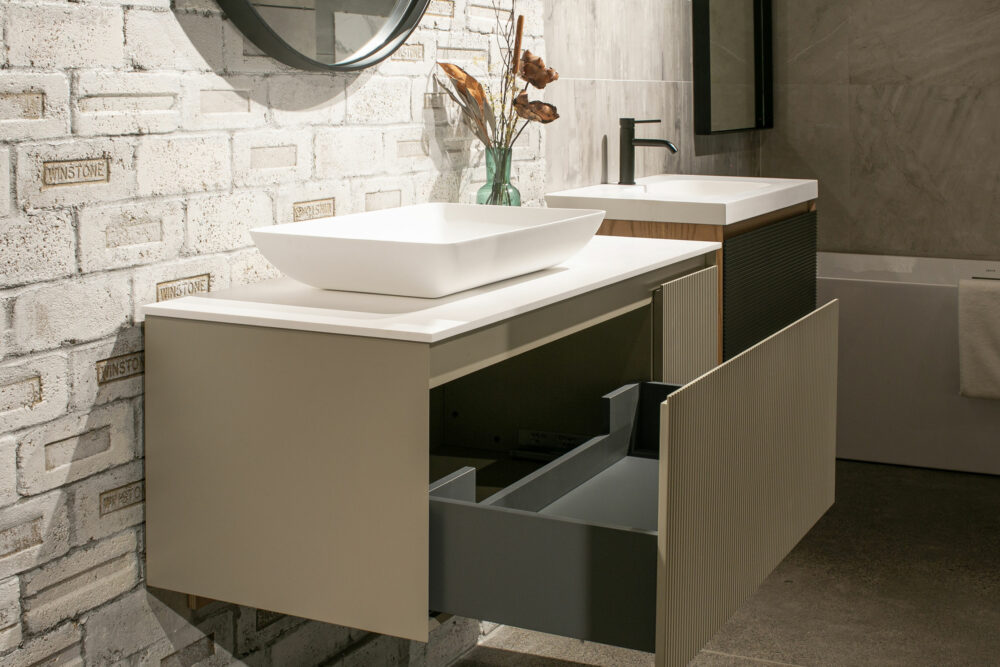 ARUVO™ BECA Collection Plywood Vanity Ecru W1200mm | Basin Options - Image 4