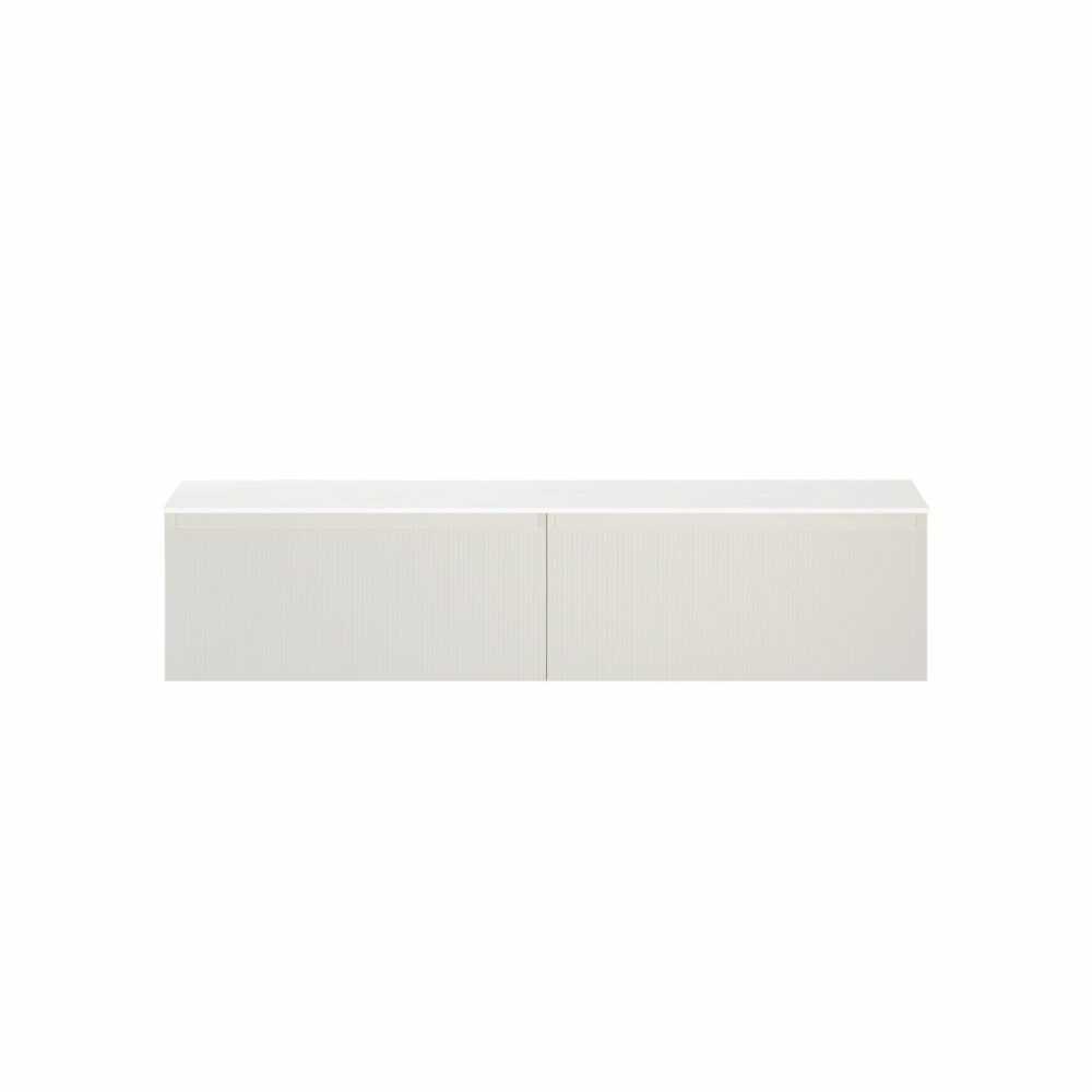 ARUVO™ BECA Collection Plywood Vanity Powder White W1800mm | Basin Options - Image 10