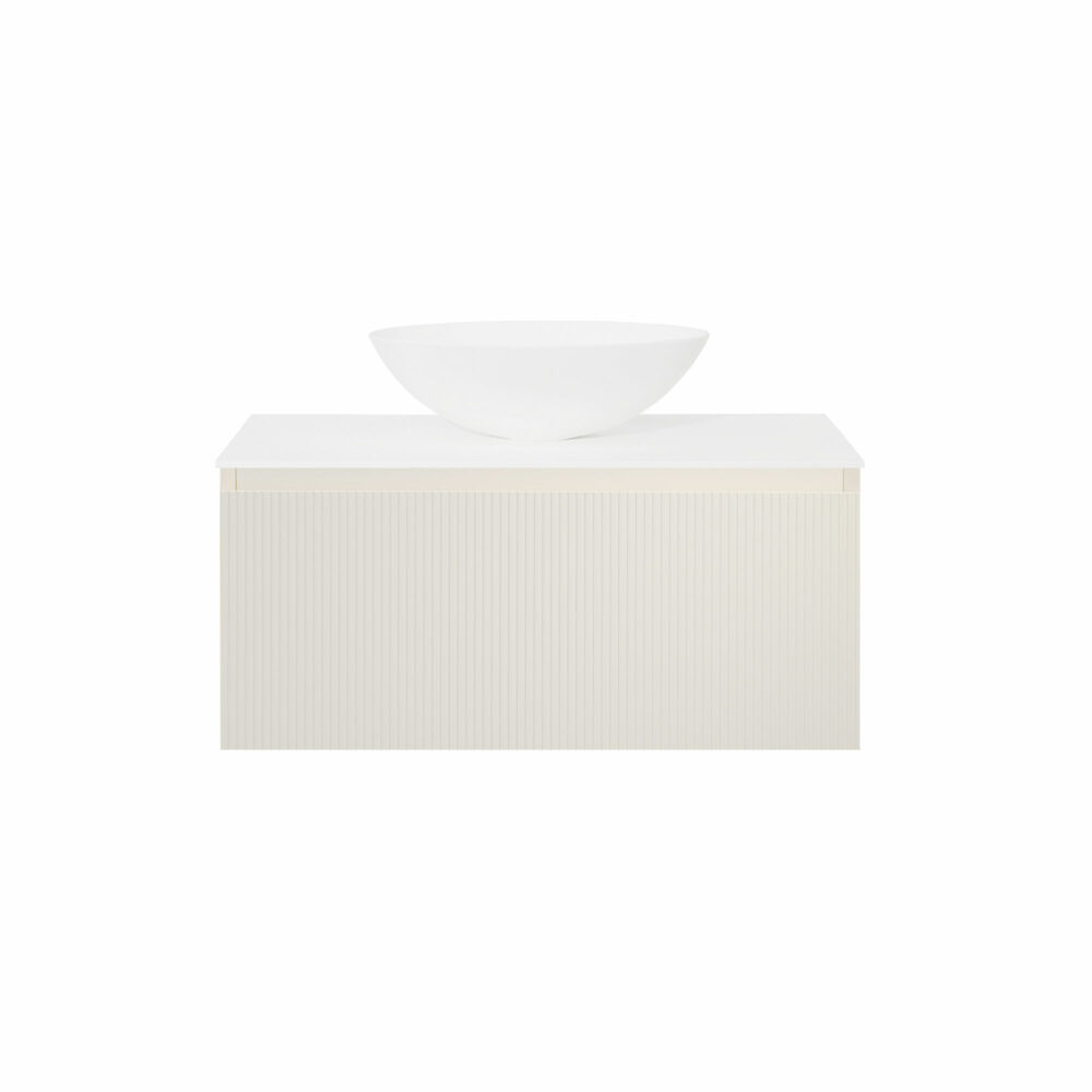 ARUVO™ BECA Collection Plywood Vanity Powder White W900mm | Basin Options