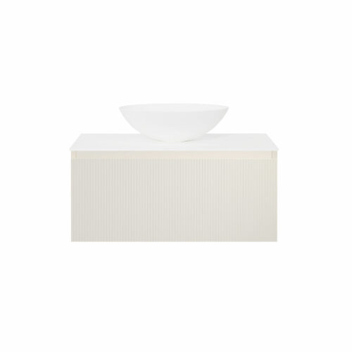 ARUVO™ BECA Collection Plywood Vanity Powder White W900mm | Basin Options