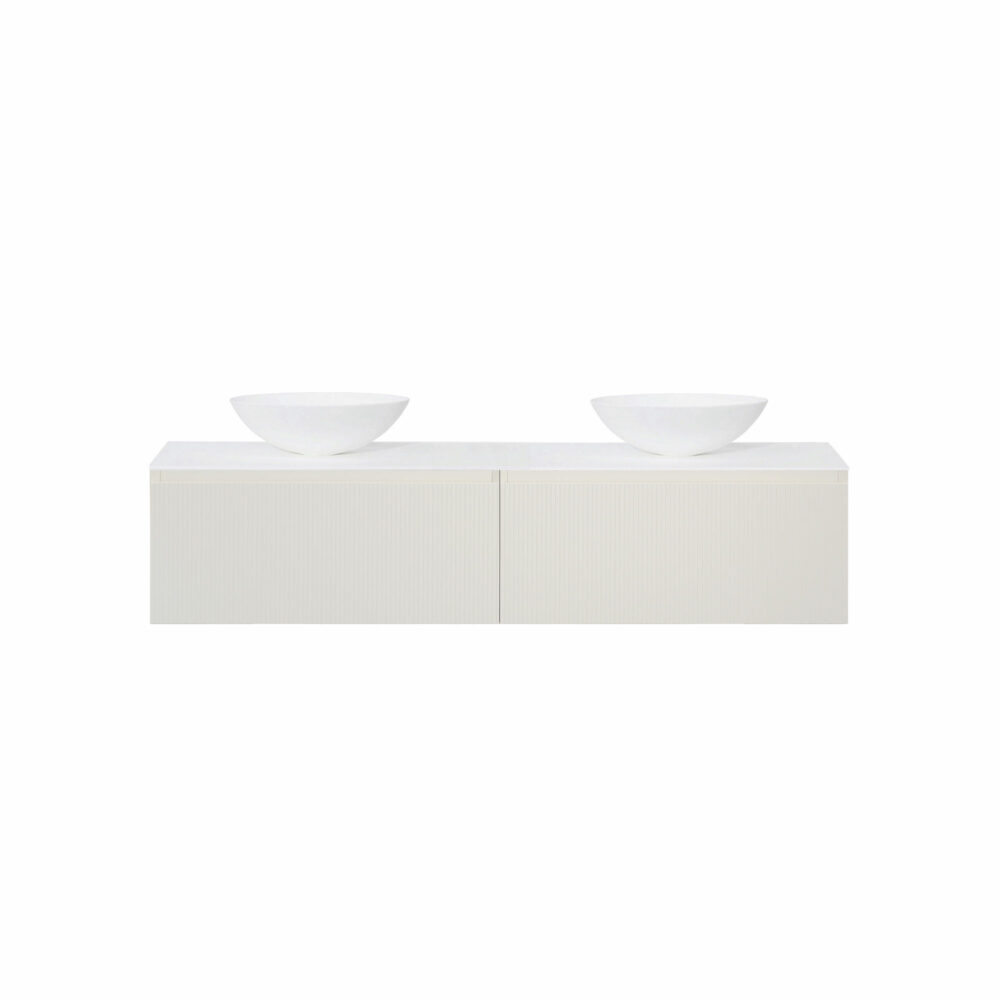 ARUVO™ BECA Collection Plywood Vanity Powder White W1800mm | Basin Options