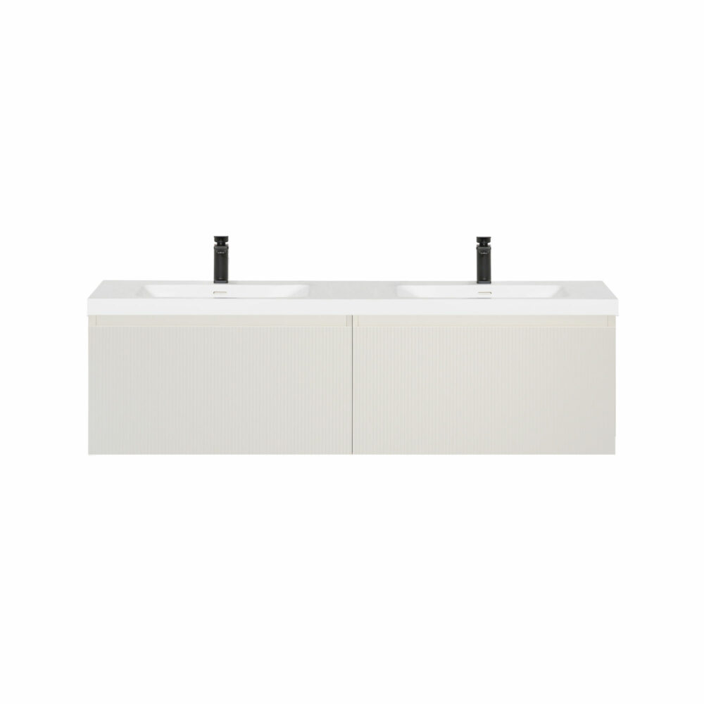 ARUVO™ BECA Collection Plywood Vanity Powder White W1500mm | Basin Options - Image 8