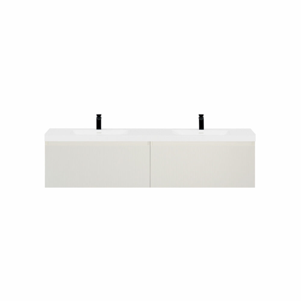 ARUVO™ BECA Collection Plywood Vanity Powder White W1800mm | Basin Options - Image 8