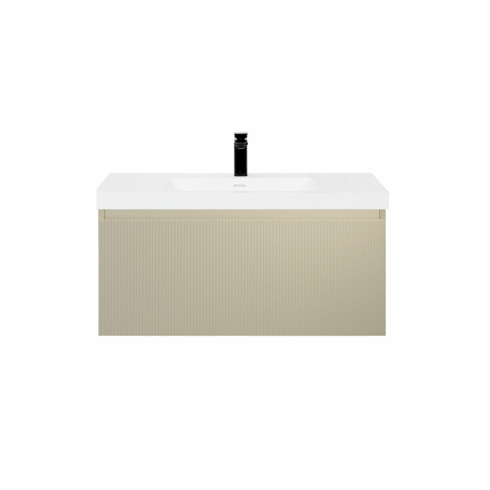 ARUVO™ BECA Collection Plywood Vanity Ecru W900mm | Basin Options - Image 9