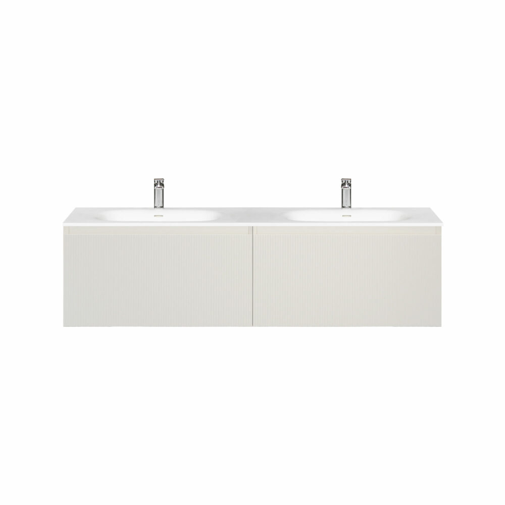 ARUVO™ BECA Collection Plywood Vanity Powder White W1500mm | Basin Options - Image 7