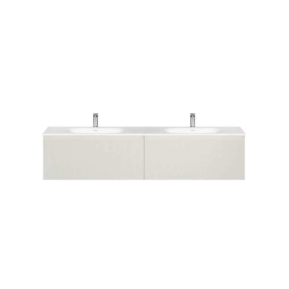 ARUVO™ BECA Collection Plywood Vanity Powder White W1800mm | Basin Options - Image 7