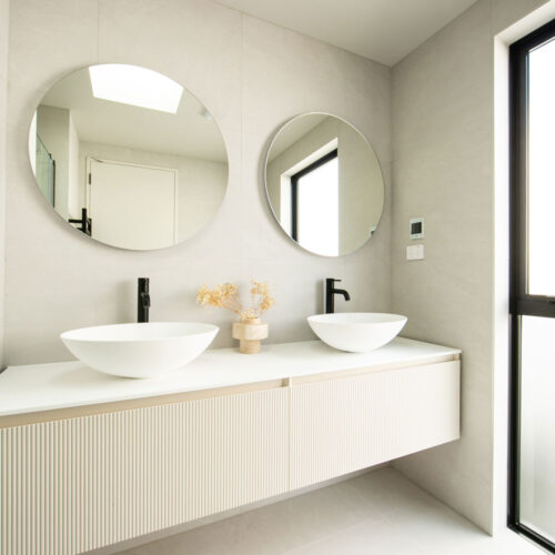 ARUVO™ BECA Collection Plywood Vanity Powder White W1800mm | Basin Options