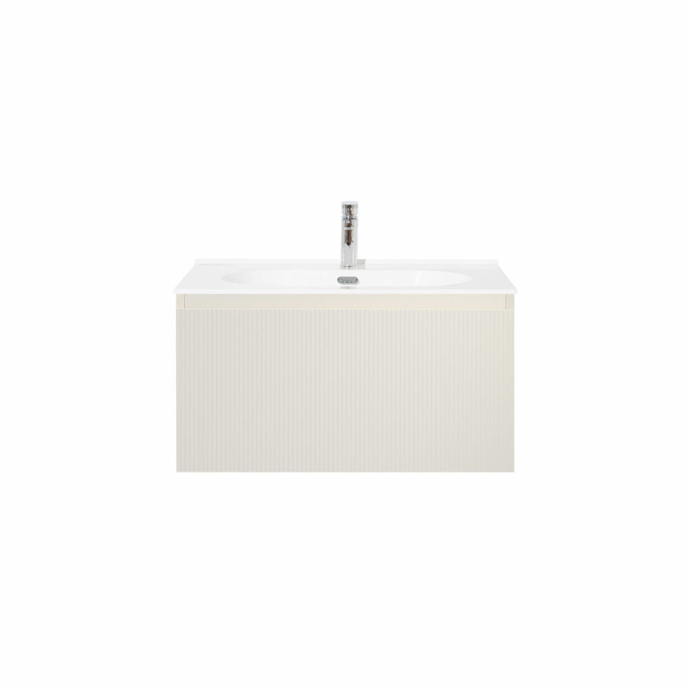ARUVO™ BECA Collection Plywood Vanity Powder White W750mm | Basin Options - Image 5