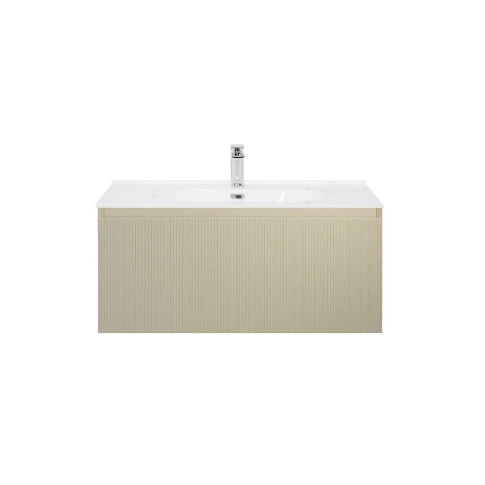 ARUVO™ BECA Collection Plywood Vanity Ecru W900mm | Basin Options - Image 6