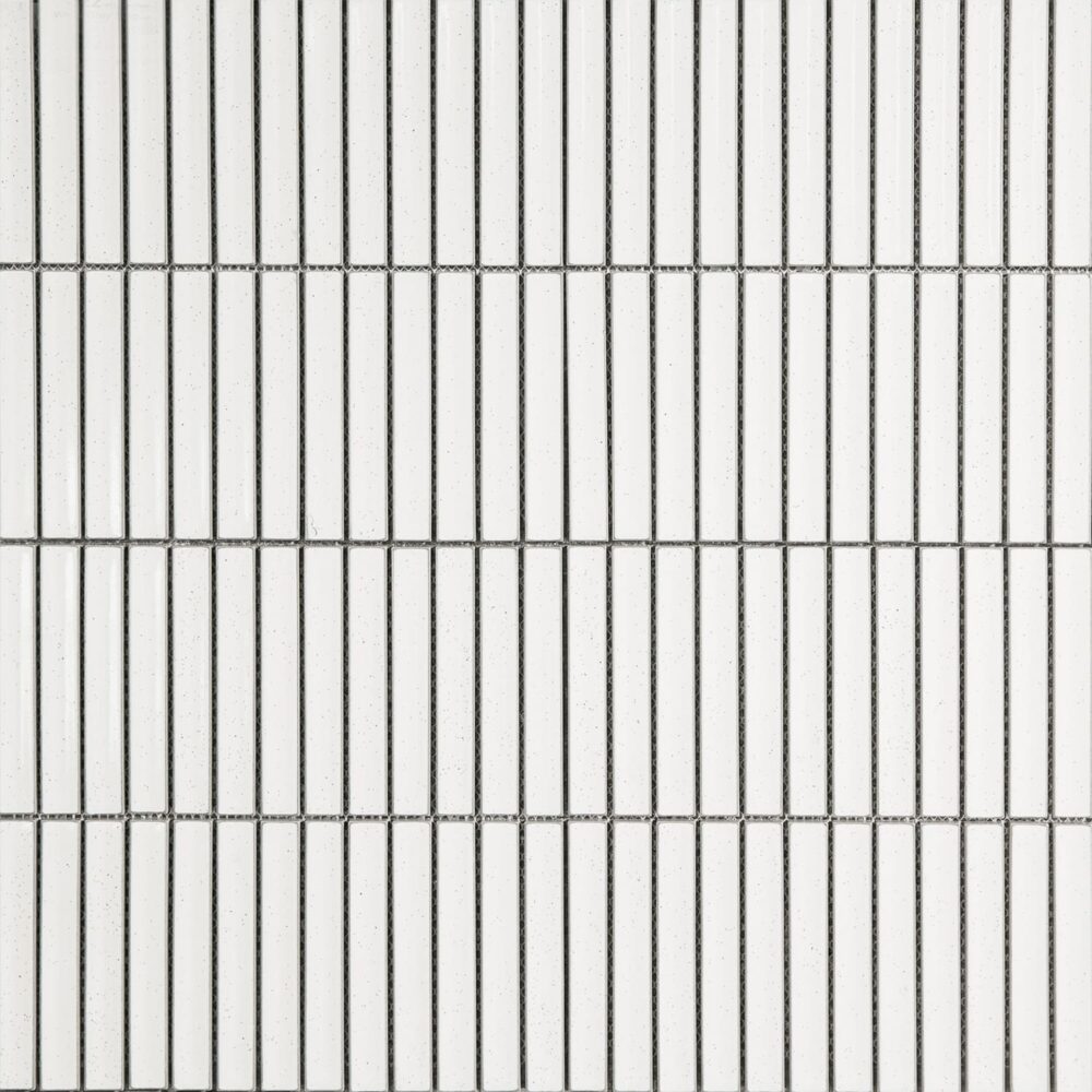 White Glazed Speckle Kitkat Mosaic Sheet 299x296 | SZ088A - Image 2