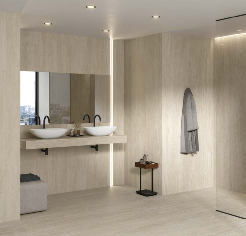 ATLAS CONCORDE Marvel Travertine Collection Porcelain Tile | Size Options | Made in Italy