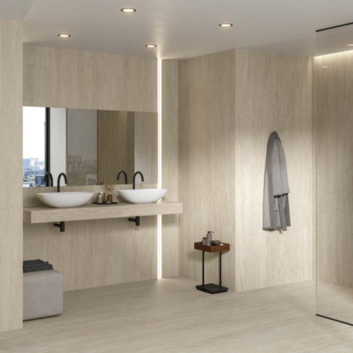 ATLAS CONCORDE Marvel Travertine Collection Porcelain Tile | Size Options | Made in Italy