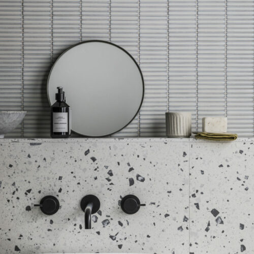 Imari Glazed White Kitkat Mosaic Sheet  300x300 | Y15FW10