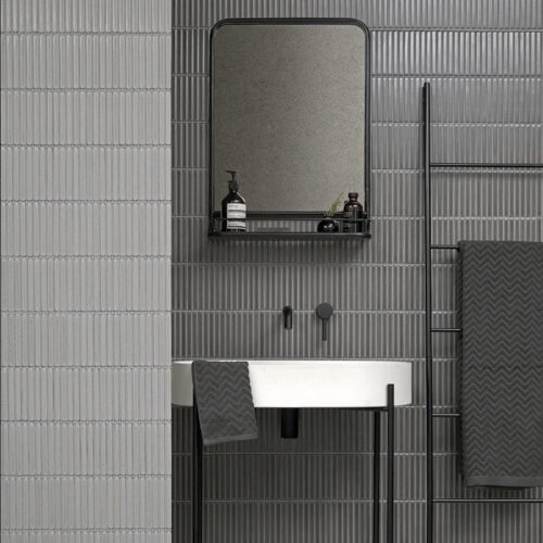 Imari Glazed Speckle Grey Kitkat Mosaic Sheet 300x300 | Y15FW23