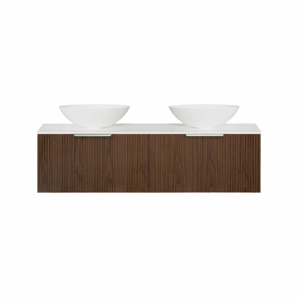 ARUVO™ ROMEO Collection Plywood Vanity Rich Walnut W1500mm | Basin Options - Image 17