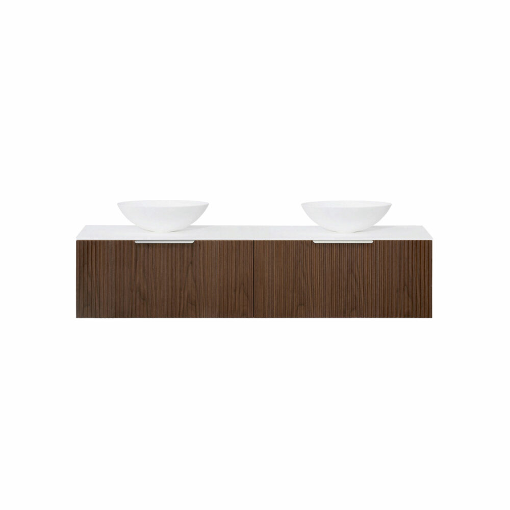 ARUVO™ ROMEO Collection Plywood Vanity Rich Walnut W1800mm | Basin Options - Image 14