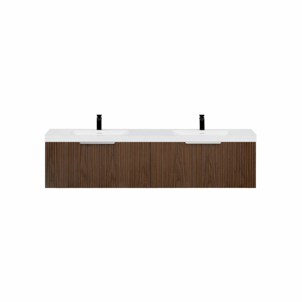 ARUVO™ ROMEO Collection Plywood Vanity Rich Walnut W1800mm | Basin Options - Image 13
