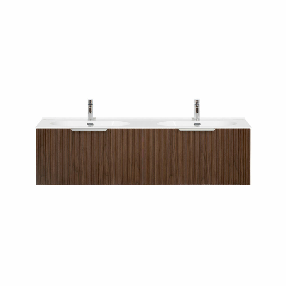 ARUVO™ ROMEO Collection Plywood Vanity Rich Walnut W1500mm | Basin Options - Image 14