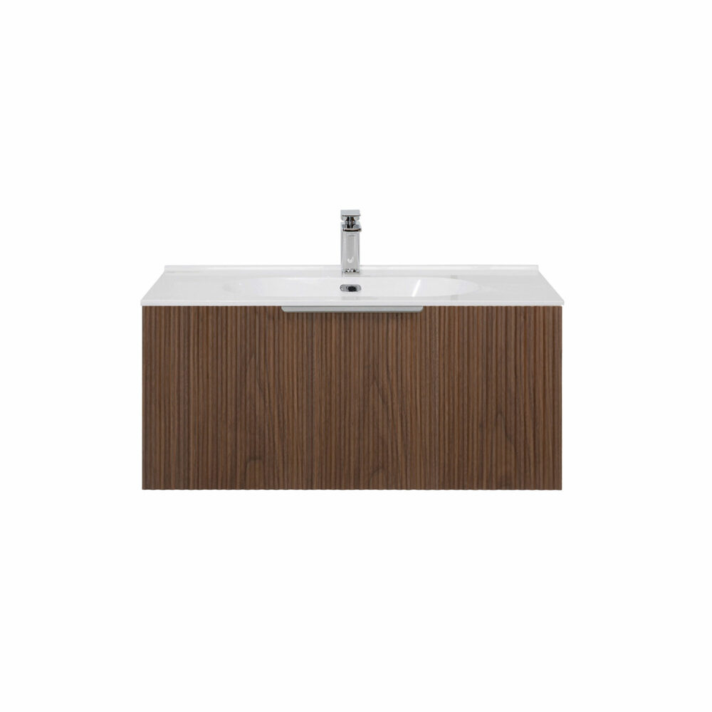 ARUVO™ ROMEO Collection Plywood Vanity Rich Walnut W900mm | Basin Options - Image 9