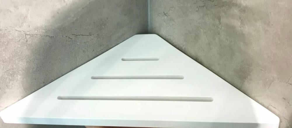 ARUVO™ VOGUE Corner Composite Stone Shelf | Colour Options - Image 2